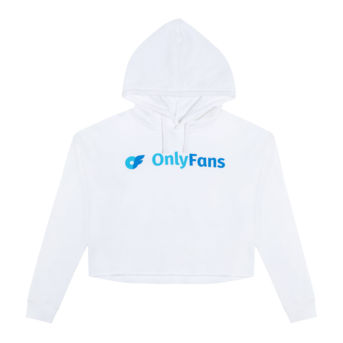 OnlyFans Cropped Hoodie - White