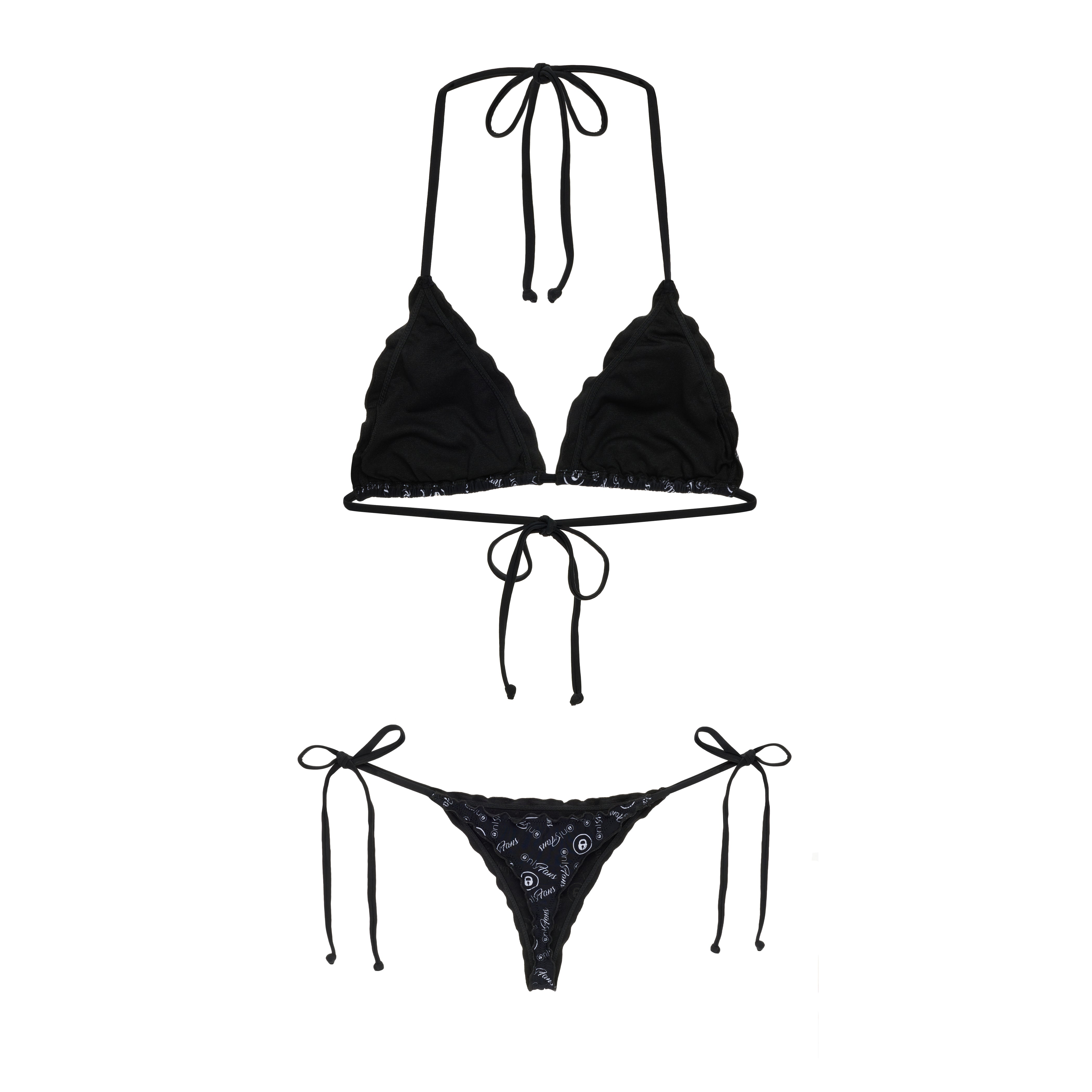 Black sales bikini set